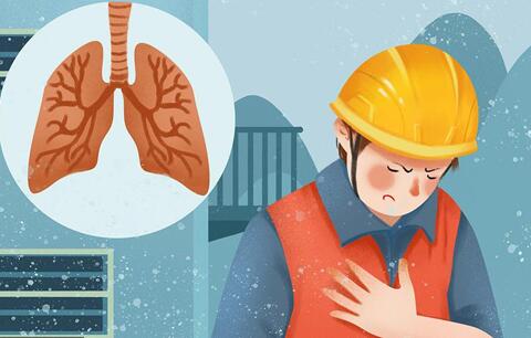 咳嗽,咳痰在尘肺病早期不明显,患者发生咳嗽时多为刺激性干咳,极少